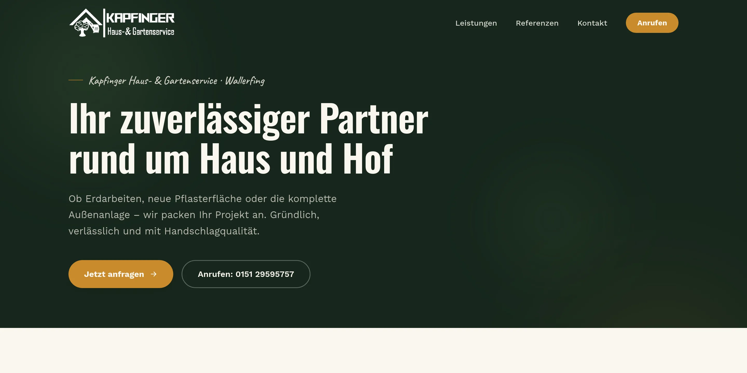 Startseite von kapfinger-galabau.de